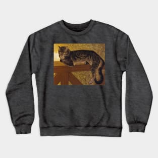 Summer: Cat on a Balustrade Crewneck Sweatshirt